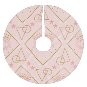 Jupon De Sapin En Polyester Brossé Yeux en or rose : conception géométrique sans cout