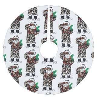 Jupon De Sapin En Polyester Brossé yo black père Noël