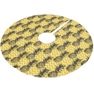 Jupon De Sapin En Polyester Brossé Zigzags d'ananas