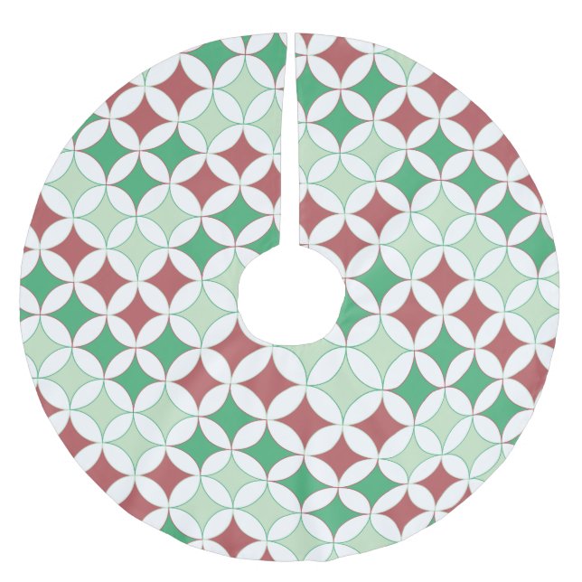 Jupon De Sapin En Polyester Brossé Zoomie Santa Christmas (Devant)