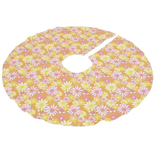 Jupon De Sapin Imitation Lin Jupe d'arbre de marguerites d'été (Angle)
