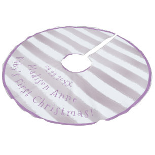 Jupon De Sapin Imitation Lin Première typographie de Noël du bébé Purple Gi