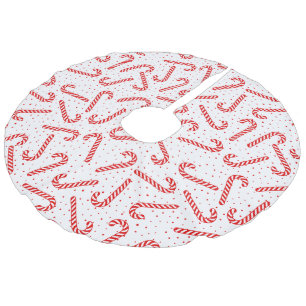 Jupon De Sapin Imitation Lin Sucres de canne Design Jupe d'arbre de Noël
