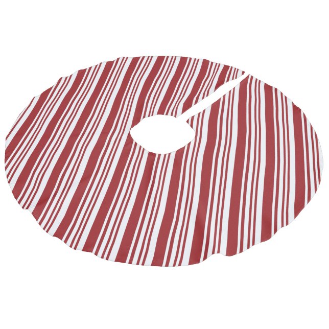 Jupon De Sapin Imitation Lin Tranche de menthe rouge (Angle)