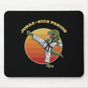 Juras-kick Periode Lustiger Karate Kampfsport Dino Mousepad