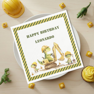 Jurassic Baustellen-Jungen-Geburtstag Serviette