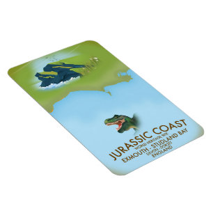 Jurassic Coast England Südküste Reiseposter Magnet