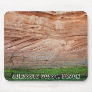 Jurassic Coast red rocks, Devon, England Mousepad