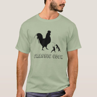 Jurassic Cock Funny Rooster T - Shirt