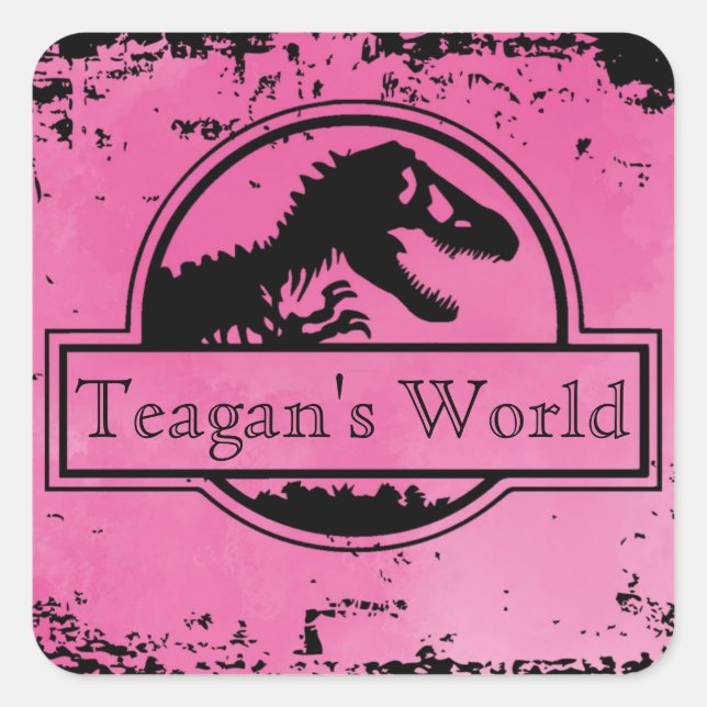 Jurassic Dino Pink Stickers (Vorderseite)