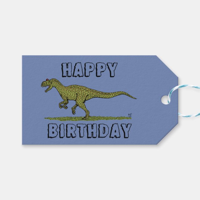 Jurassic Dinosaur Allosaurus Geschenkanhänger (Vorderseite (Horizontal))