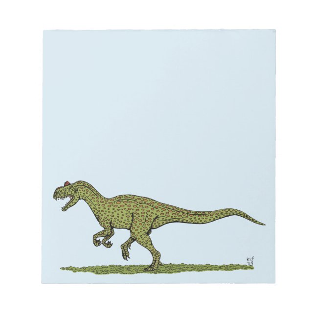 Jurassic Dinosaur Allosaurus Notizblock (Vorderseite)