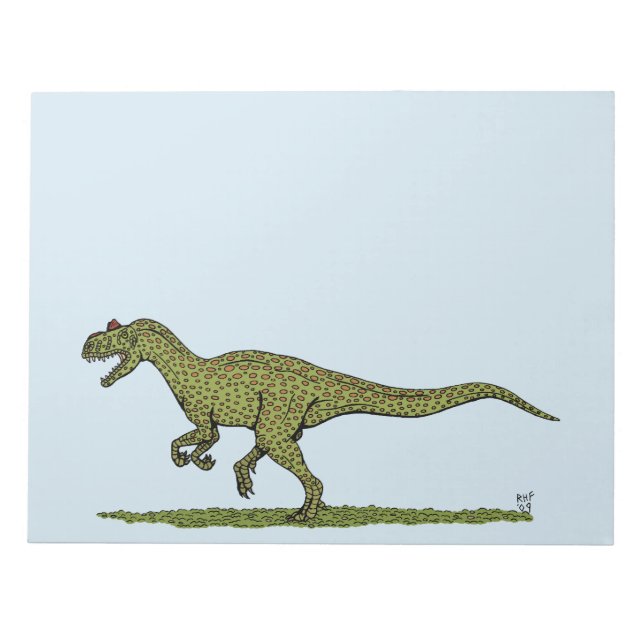 Jurassic Dinosaur Allosaurus Notizblock (Vorderseite)