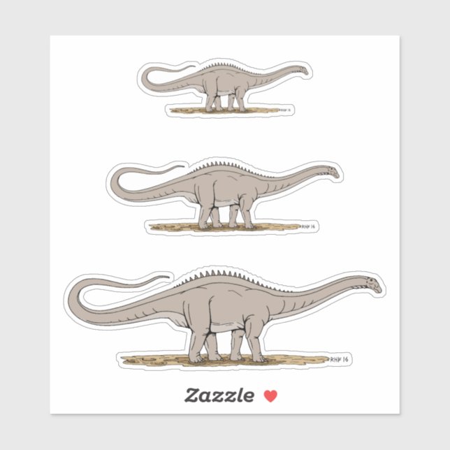 Jurassic Dinosaur Apatosaurus Aufkleber (Blatt)
