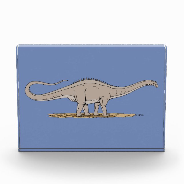 Jurassic Dinosaur Apatosaurus Fotoblock (Vorderseite)