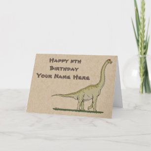 Jurassic Dinosaur Brachiosaurus Carte d'anniversai