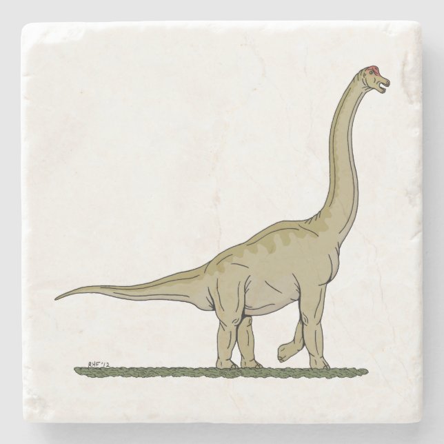 Jurassic Dinosaur Brachiosaurus Steinuntersetzer (Vorderseite)