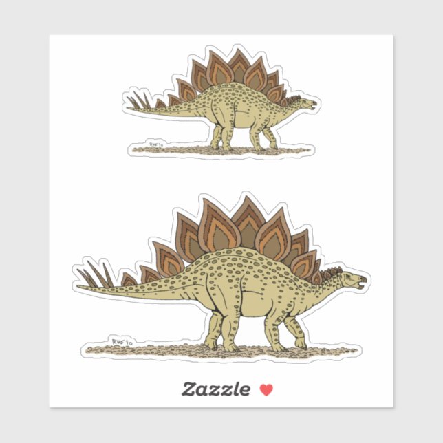 Jurassic Dinosaur Stegosaurus Aufkleber (Blatt)
