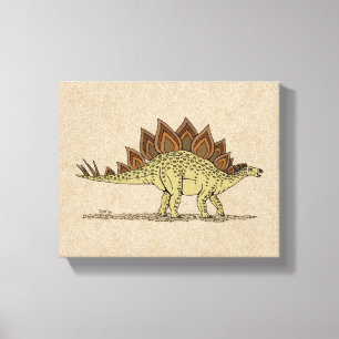 Jurassic Dinosaur Stegosaurus Canvas Print Leinwanddruck