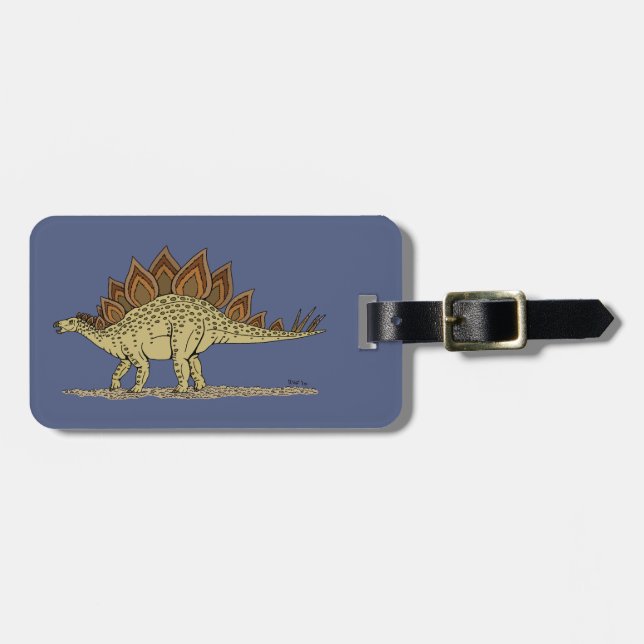 Jurassic Dinosaur Stegosaurus Gepäckanhänger (Vorderseite horizontal)