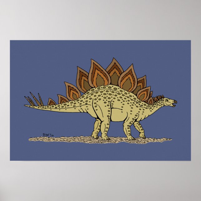 Jurassic Dinosaur Stegosaurus Poster (Vorne)