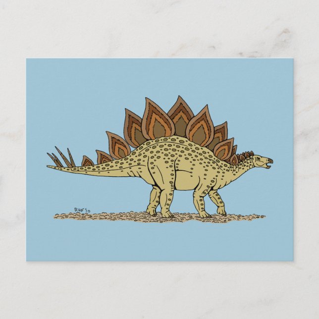 Jurassic Dinosaur Stegosaurus Postkarte (Vorderseite)