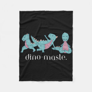 Jurassic Dinosaur Yoga Dino-Meister Zen Vibes Lust Fleecedecke