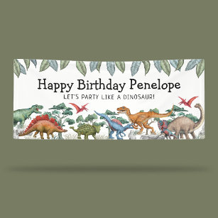 Jurassic Dinosaurier Birthday Banner