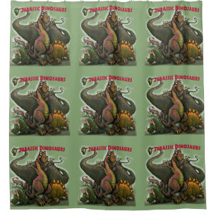 Jurassic Dinosaurier Duschvorhang