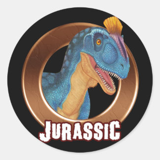 JURASSIC! Dinosaurier Runder Aufkleber