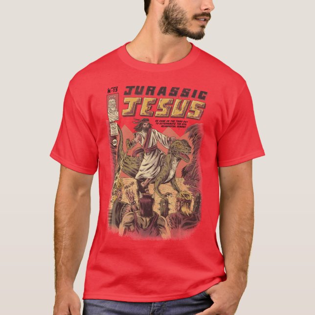 JURASSIC JESUS Mädchen T-Shirt (Vorderseite)