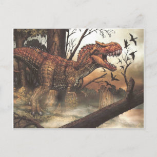Jurassic Journey: Dinosaur in seinem natürlichen L Postkarte