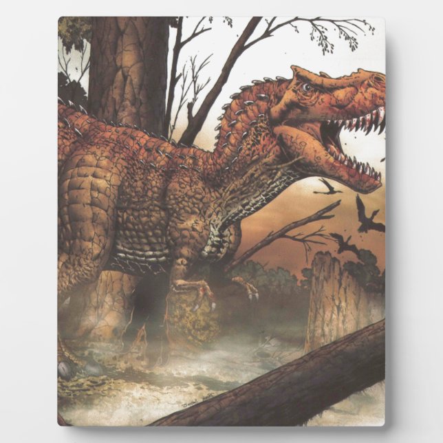 Jurassic Journey: Dinosaurier in seinem natürliche Fotoplatte (Vorderseite)