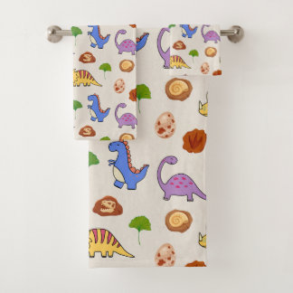 Jurassic Joy Dinosauren Badetuch-Set Badhandtuch Set