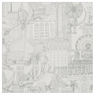 Jurassic LA toile silberne Perle Stoff