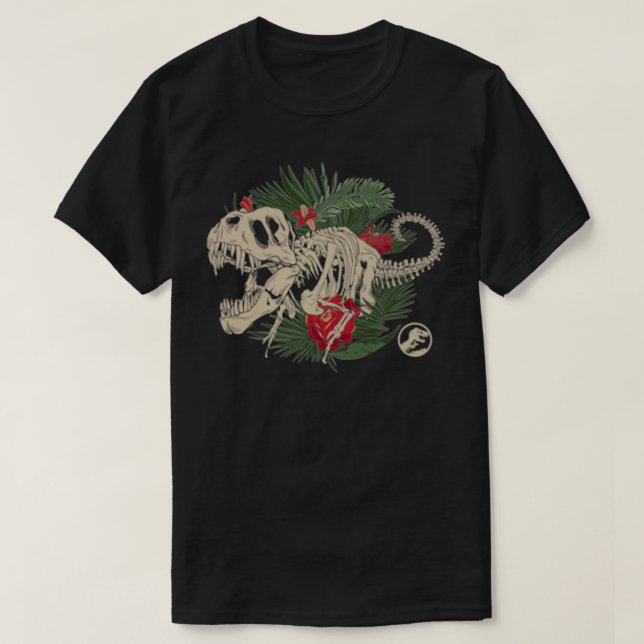 Jurassic Park Tropical Fossils Front & Back T-Shirt (Design vorne)