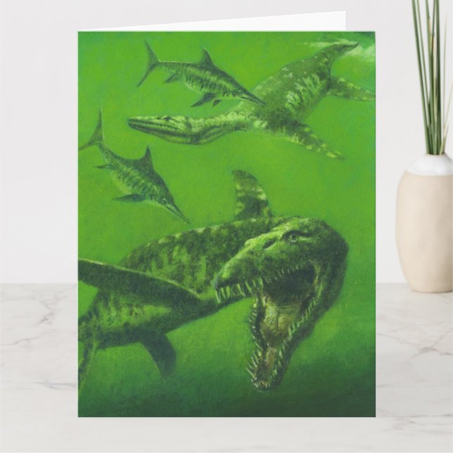 Jurassic Pliosaur Large Greetings Card Karte (Vorderseite)