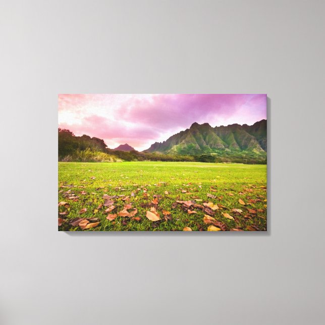 Jurassic Sunset Leinwanddruck (Vorderseite)