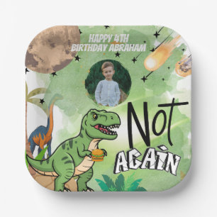 Jurassic-themenbezogener humorvoller 'Nicht wieder Pappteller