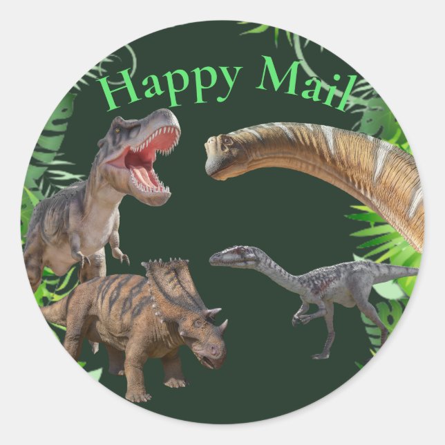 Jurassic World Dinosaurier Dungle Runder Aufkleber (Vorderseite)