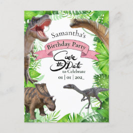 Jurassic World Dinosaurier Jungle Girly Postkarte