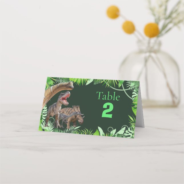 Jurassic World Dinosaurier Tischnummer Platzkarte (Rückseite)
