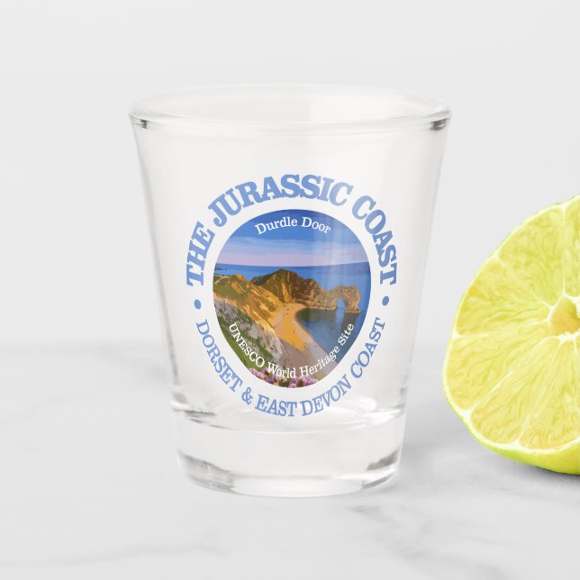 Jurassische Küste Schnapsglas (Vorderseite)