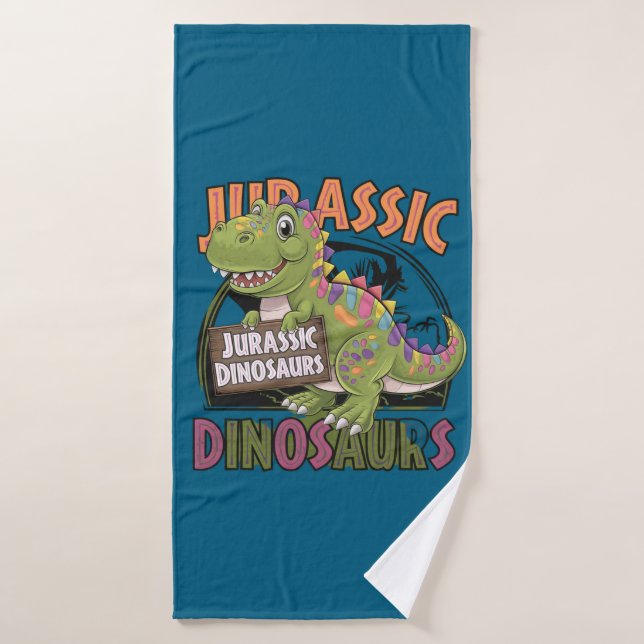 Jurassischer Dinosaurier Badehandtuch (Badehandtuch)