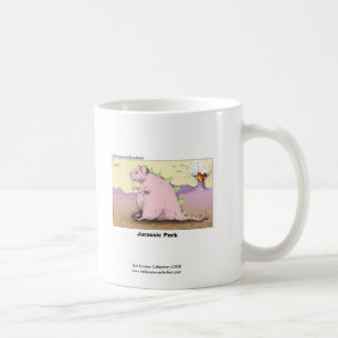 Jurassischer Schwein Hilarischer Cartoon Kaffeebec Kaffeetasse