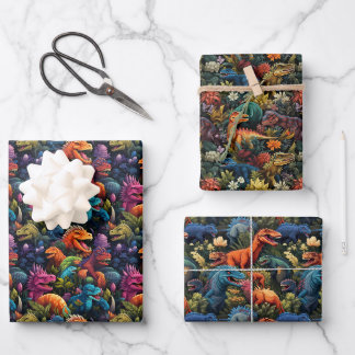 Jurassisches Jungle Wrapping Paper Geschenkpapier Set