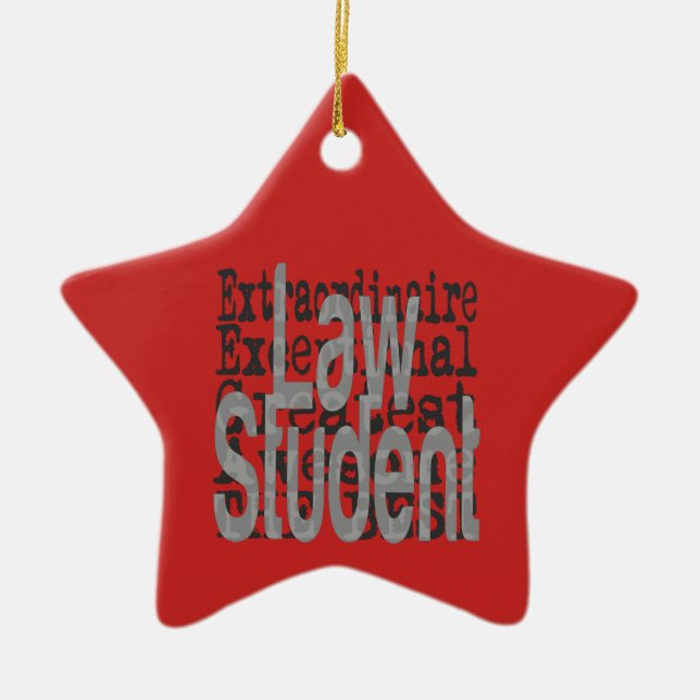 Jurastudentin Keramik Ornament (Vorne)