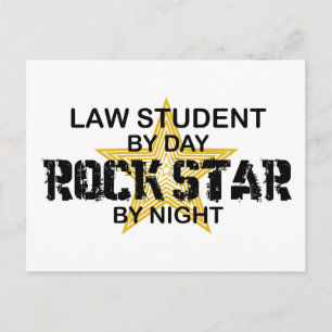 Jurastudentin Rock Star Postkarte