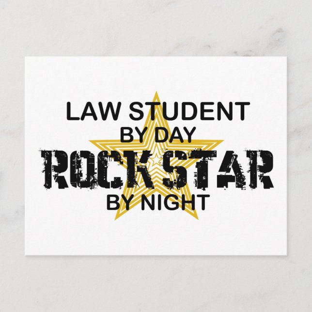 Jurastudentin Rock Star Postkarte (Vorderseite)