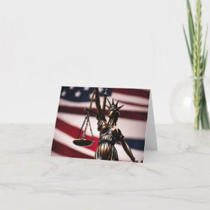 Jurastudium Abschluss Card Lady Justice Karte